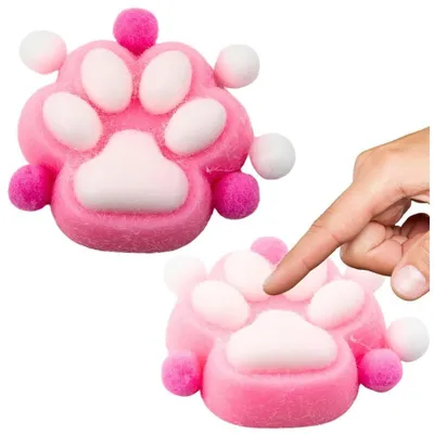 Produktbild von Antistress Squishy Katzenpfote Rosa mit Glitzereffekt