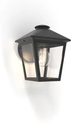 Immagine prodotto di Lutec applique da esterno Zago nero opaco IP44 max. 40W E27 senza lampadina a sospensione