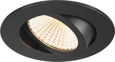 Produktbild von SLV 1007392 NEW TRIA 68, LED Deckeneinbauleuchte, 3000K, 60° rund schwarz