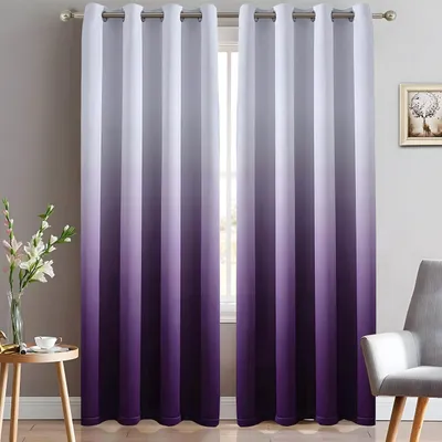 Produktbild von Verdunkelungsrollos mit Farbverlauf – Lila – 132 x 213 cm, 2 Stück