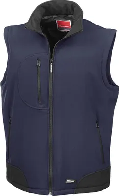 Produktbild von Result R123X | Herren Soft Shell Bodywarmer / Weste - Farbe: Navy/Black - Größe: XL