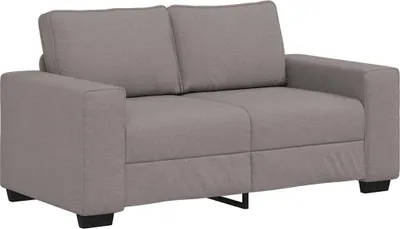 Image de vidaXL Canapé 2 places Taupe 160x77x82 cm Tissu