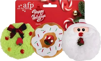 Produktbild von AFP Hundespielzeug Happy Holidays HoHoHo Donuts 3er Pack