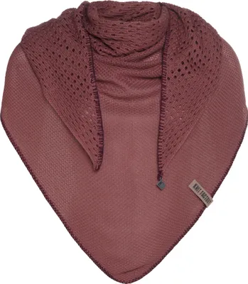 Produktbild von Knit Factory April Dreieckstuch gestrickt - Stone Red - 190x85 cm
