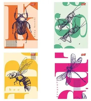 Image de Cahier A5, 60 pages quadrillées. Couverture plastifiée avec vernis UV sélectif, 70 g/m². Vintage Wings