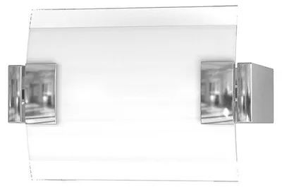 Immagine prodotto di Applique Contemp Swinging Metallo Cromo Vetro Bianco Extrachiaro 2 Luci E27 17Cm