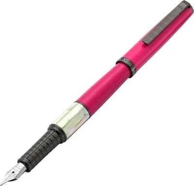 Productafbeelding van Vulpotlood fijne punt - matte cerise fuchsia - wit parelmoer - uniek ontwerp