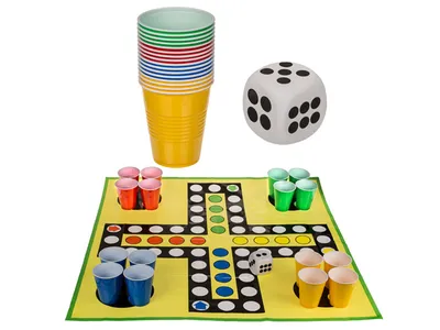 Produktbild von OOTB XXL-Trinkspiel Ludo mit 16 Trinkbechern