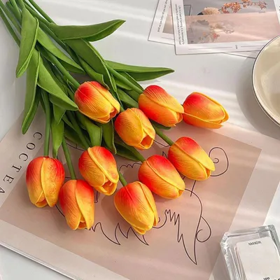 Immagine prodotto di 15 tulipani artificiali per decorazione