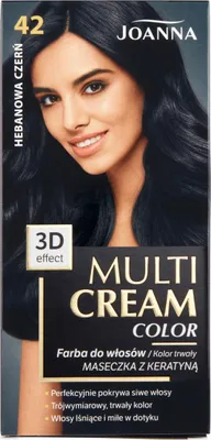Produktbild von Joanna Ebenholz-Schwarz Farbcreme Nr. 42 - 100 ml Professionelle Haarfarbe