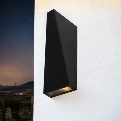 Produktbild von Außenleuchte Wand LED Metall Up Down 9 cm breit IP54 Schwarz 3200 K warmweißes Licht 100 lm Modern