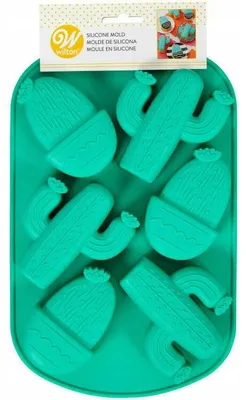 Produktbild von Wilton Silikonform KAKTEEN mit 6 Mulden Backform