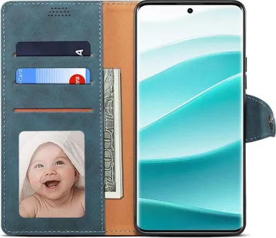 Immagine prodotto di Custodia a libro in pelle Lenuo per Xiaomi Redmi Note 14 Pro 5G blu