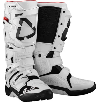 Image de Leatt Boot 4.5 Enduro, modèle blanc et noir, taille 45.5