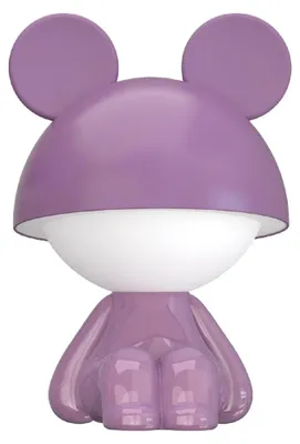 Productafbeelding van Luxus Europe - Nachtlamp Kinderkamer Mouse Paars - Draadloos LED Nachtlampje Kinderen - USB-C Oplaadbaar