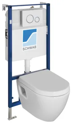 Zdjęcie produktu dla WC wiszące NERA ze spłuczką podtynkową, biały