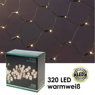 Immagine prodotto di Rete luminosa 300 x 150 verde Illuminazione di rete bianco caldo 320 LED