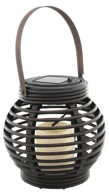 Produktbild von Rotan-Laternen/Hangelaternen - schwarz -16 cm - Solargarten