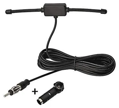 Zdjęcie produktu dla Antena fm samochodowa din adapter iso kabel 3 m wzmocnienie