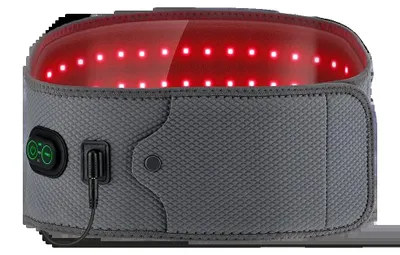 Image de Ceinture chauffante, chauffage double face, massage par vibrations, prise UE, lumière rouge
