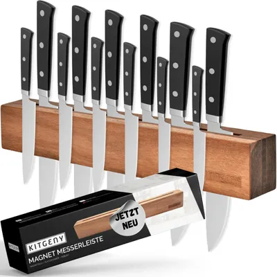 Immagine prodotto di Elzusha - Supporto magnetico per utensili in legno di acacia