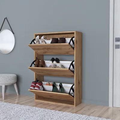 Produktbild von Szafka na buty 'Aurskog' 110x73.5x24cm dąb