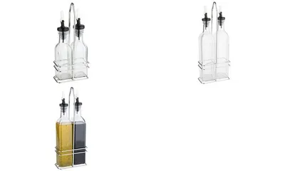 Productafbeelding van APS 40446: Set van azijn- en oliemokken, glas/roestvrij staal, 0,5 liter