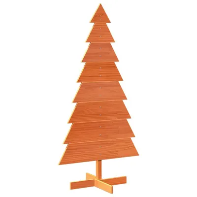 Obrázok produktu pre Drevený vianočný stromček voskovohnedý 150 cm masívna borovica