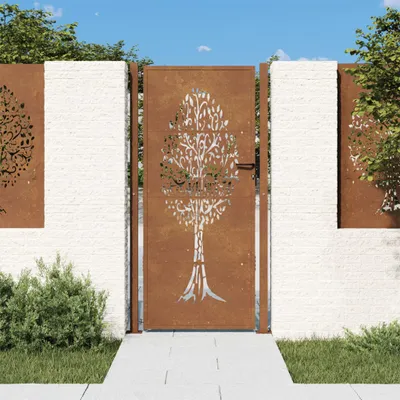 Obrázek produktu pro The Living Store Zahradní brána 105x205 cm z oceli Corten Design stromu