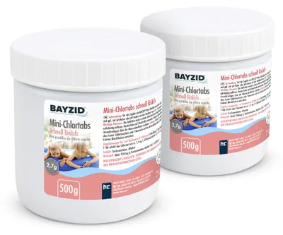 Image de 2x 500 g BAYZID® Mini - Chlortabs 2,7 g für kleine Pools