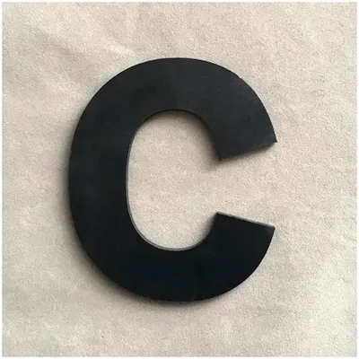 Obrázek produktu pro Wandaufkleber Buchstabe schwarz 9 x 7,4 cm, Buchstabe C