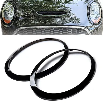 Scheinwerferblenden Böser Blick Schwarz Glanz für Mini Cooper F55 F56 F57 14–18 – Produktansicht