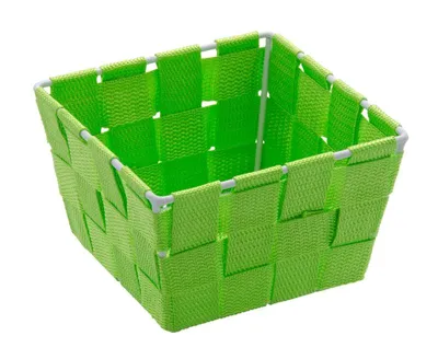 Produktbild von 2x Wenko 20367100 Aufbewahrungskorb Adria Mini - square, Kunststoff-Geflecht, 14 x 9 x 14 cm, grün