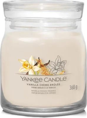 Zdjęcie produktu dla Yankee Candle Signature Medium Jar vonná svíčka Vanilla Creme Brulée 368 g