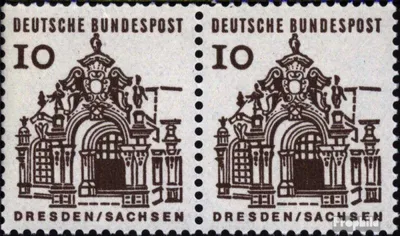 Produktbild von Briefmarken BRD (BR.Deutschland) 1964 Mi 454wP waagerechtes Paar postfrisch Bauwerke