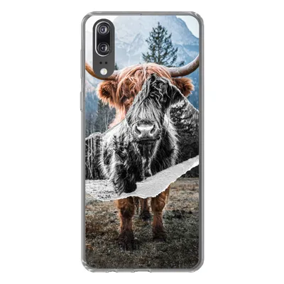Produktbild von MuchoWow® Handyhülle Schutzhülle Hülle für Huawei P20 Schottischer Highlander - Kuh - Tiere Silikon Softcase Handy Hülle - Hardcover