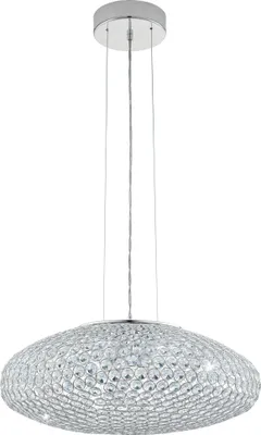 Produktbild von EGLO Pendelleuchte Clemente, 3 flammige Hängelampe, Elegant, Hängeleuchte aus Stahl und Kristall in Chrom, Klar, Esstischlampe, Wohnzimmerlampe , E27