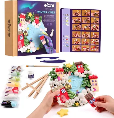 Image de Kit créatif de modelage 3D « Ambiance hivernale » - Okto