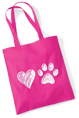 Produktbild von Huuraa Jutebeutel Herz Tapse 10 Liter Fuchsia Baumwolle Tasche Geschenkidee