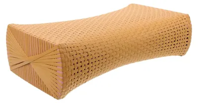 Produktbild von Nackenkissen Rattanimitat Atmungsaktive Kopfstütze 29X16X8cm für Badewanne und Fitnessstudio