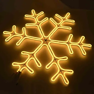 Produktbild von LED Neon-Silhouette Schneeflocke 720 Dioden 1,5m IP44 warmweiß 26752