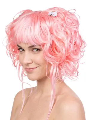 Produktbild von Manga Perücke Rosa Karneval Faschingskostüm Damen - für Faschings Karnevalskostüm