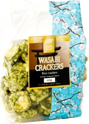 Produktbild von Golden Turtle Brand | Reiskekse Mit Wasabi - 125g - Knusprig - Glutenhaltig - Japanische Snacks