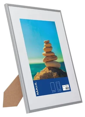 Produktbild von Aluminium-Fotolijst - 30 x 40 cm - silberfarben - mit Stand
