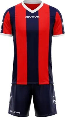 Produktbild von XL blu/rosso | Givova Fußball Set Trikot mit Shorts Kit Catalano navy/rot
