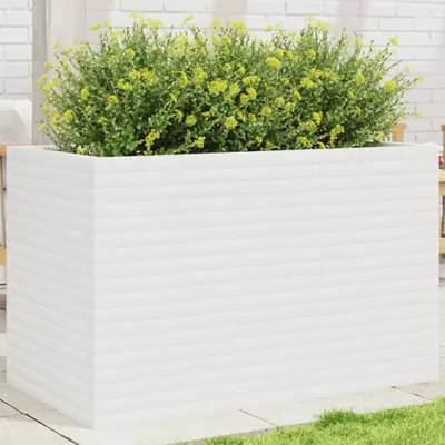 Immagine prodotto di Maison Exclusive - Fioriera da Giardino Bianca 110x60x68,5 cm Legno Massello Pino
