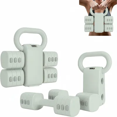 Imagen del producto de Mancuerna ajustable 2 en 1, de 2 a 5 kg, con agarre antideslizante, ideal para entrenamientos en casa