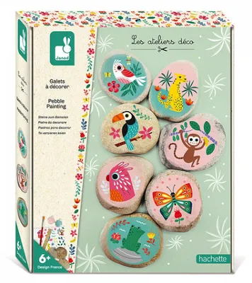 Obrázok produktu pre JANOD Creative Kit - Pebbles to Decorate, Lepenka, Plast, Drevo, 1 kusov, 220 mm, 40 mm, 260 mm, Francúzsko