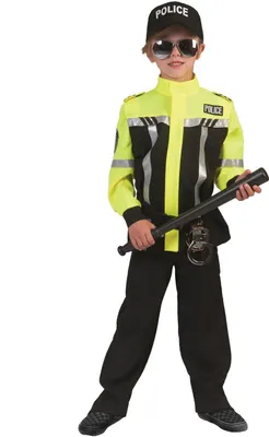 Image de Veste de police garçon jaune fluo 140