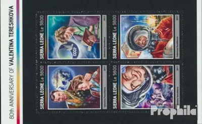 Produktbild von Briefmarken Sierra Leone 2017 Mi 8180-8183 Kleinbogen (kompl. Ausg.) postfrisch Walentina Tereschkowa